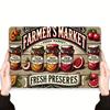 Room Decor FarmerS Market Preserves Metal And Iron Sign Indoor Outdoor Hanging Decoration Suitable for Home K