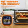Çift Uzun Prob LCD Ekranlı Gıda Termometresi Alarm Saati Doğru Barbekü Et Gıda Pişirme Mutfak Fırın Elektronik Dijital Termometre Alarm Zamanlayıcı
