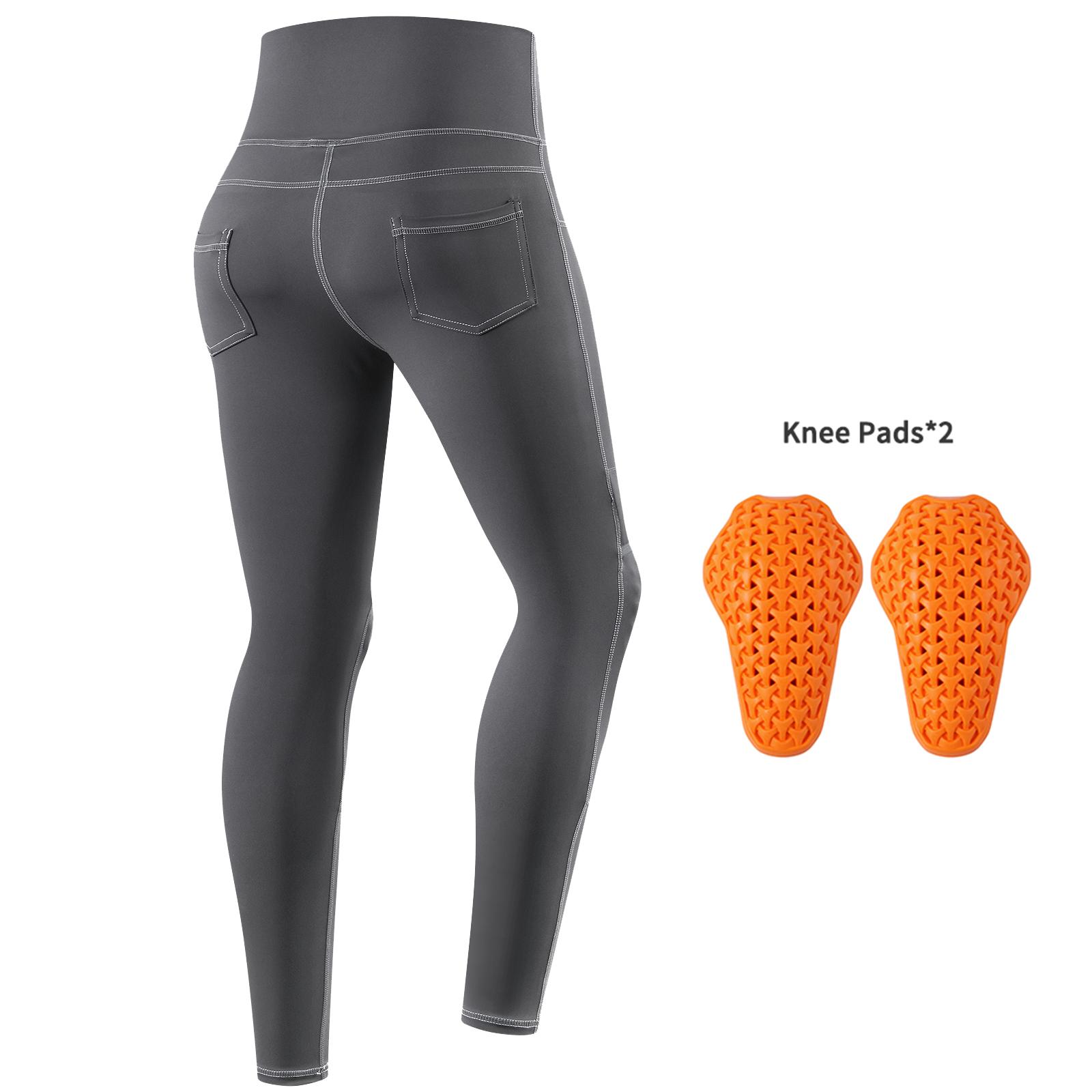 

WOSAWE Женские защитные штаны для езды на мотоцикле, облегающие защитные штаны для езды на мотоцикле, эластичные брюки для мотокросса с защитой от падения M серый