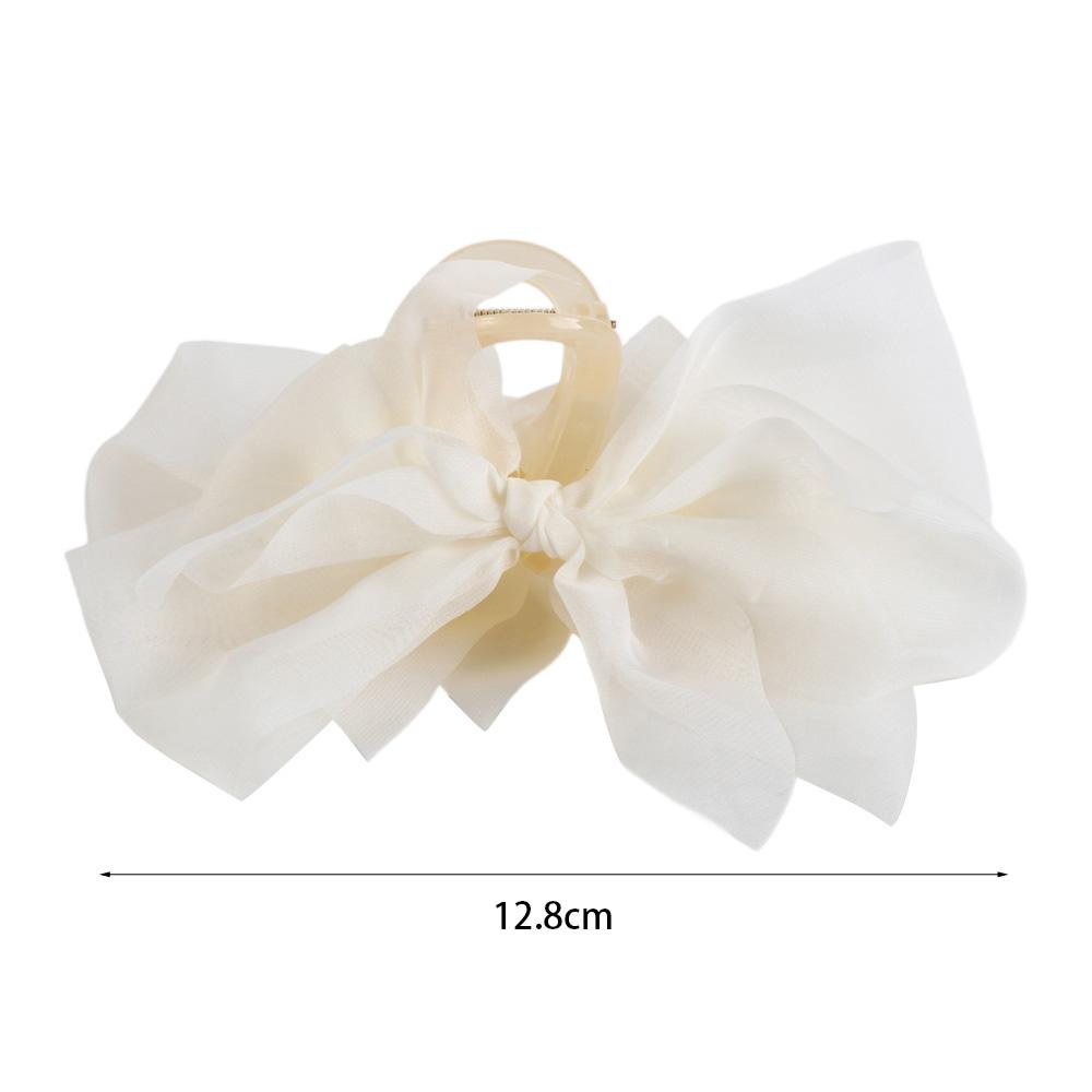 Ponytail Holder Mesh Large Hairpin Women Hair Clip Hair Crab Clip Korean Shark Clip Bow Hair Claw