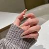 Elegant Nude Handmade Kanlu Temple Detachable Nail Stickers - Milky White for a Fairer Look