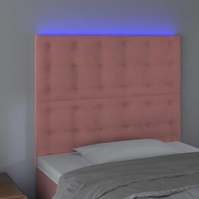 VidaXL LED Headboard Bedroom Furniture Single Bed Accessory Headboard Bed Frame Interior Pink 3122905