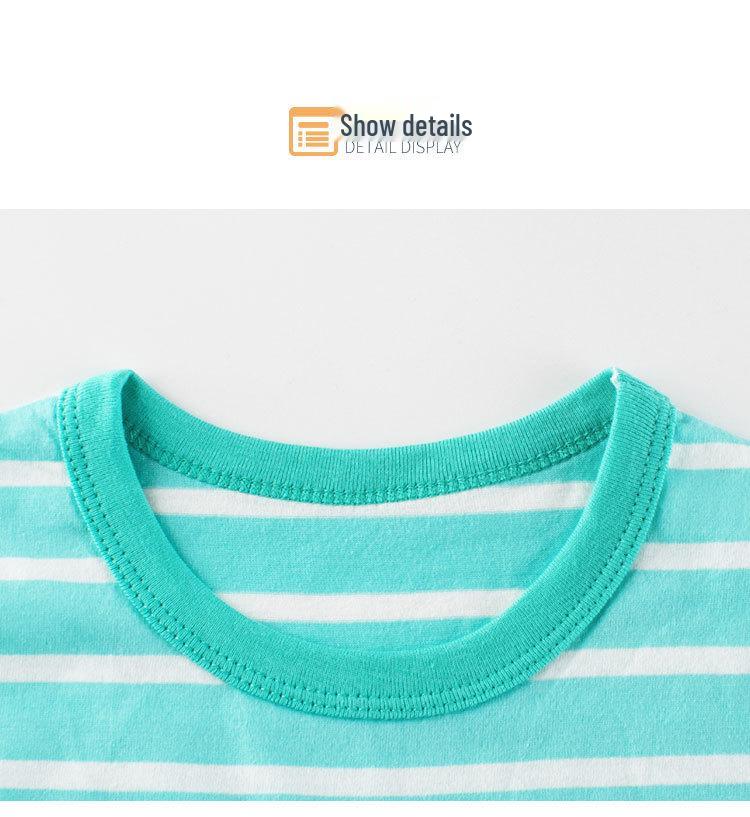 2024 Summer Kids' Striped Short-Sleeve T-Shirt - Trendy Baby Clothing