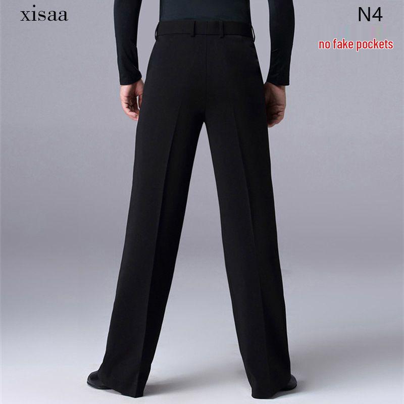 

В наличии: Современные бальные брюки для румбы из габардина - латинские широкие прямые брюки для практики Size 35 (Waist 89cm)