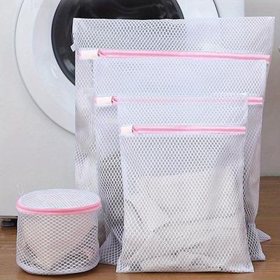 4pcs Mesh Laundry Bags Set with Zippers - Durable Wash Guards for Delicates, Underwear & Clothes - Perfect for Washing Machines, Laundry Bags