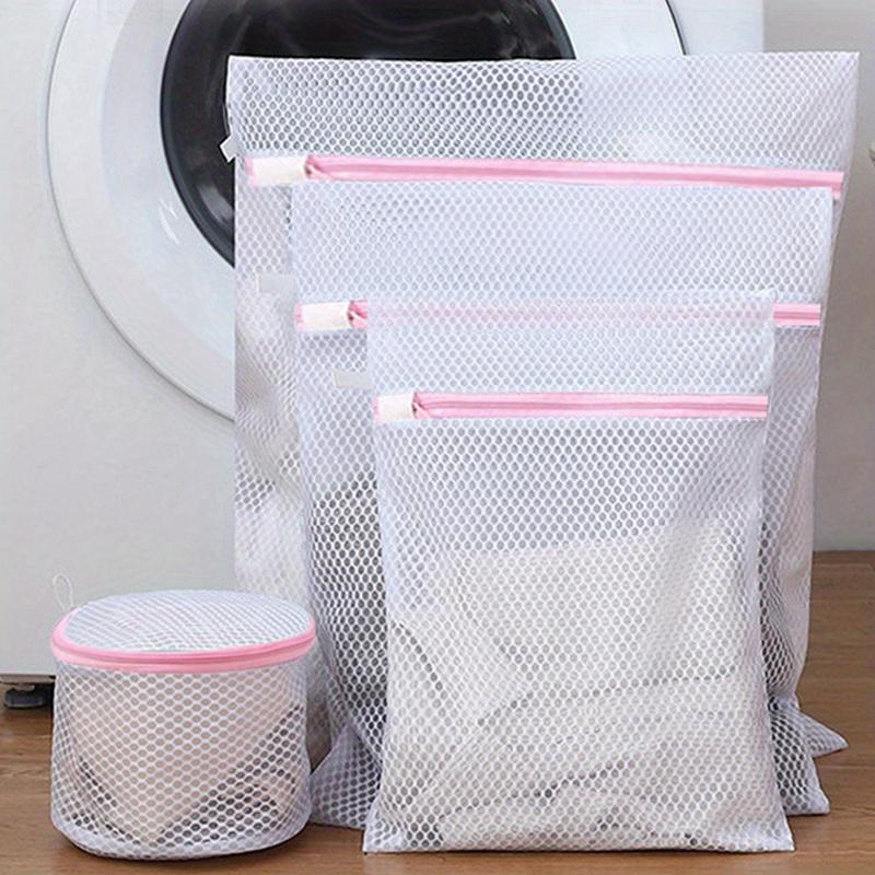 4pcs Mesh Laundry Bags Set with Zippers - Durable Wash Guards for Delicates, Underwear & Clothes - Perfect for Washing Machines, Laundry Bags