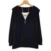 Plus Size Women Fake Two Piece Long Sleeve T Shirt Loose Fit Casual Top