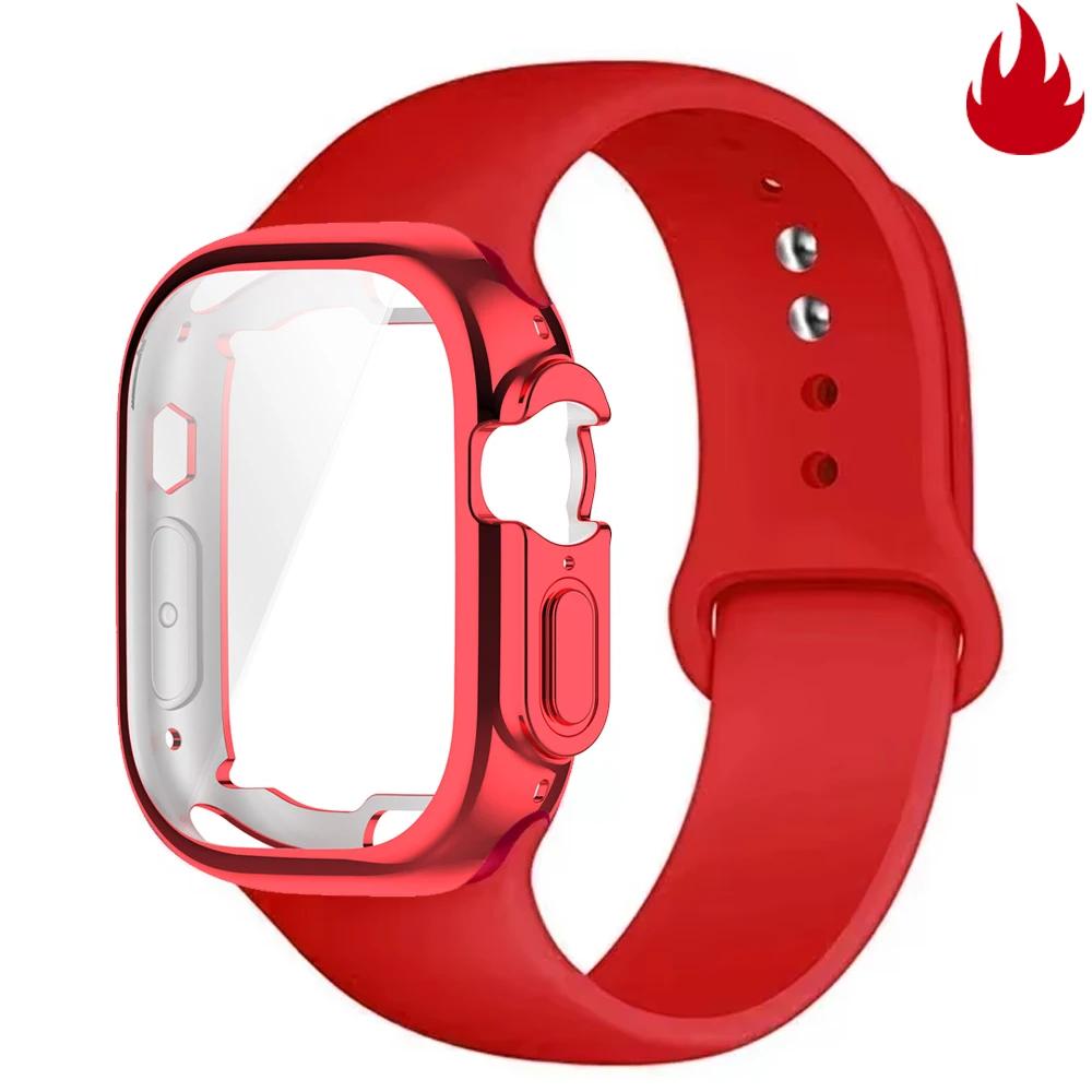 Wtach Case+Strap For Apple Watch band Ultra 49mm 44mm 45mm 42mm 41mm 40mm Wristband correa Bracelet iwatch series 7 8 se 5 6 9