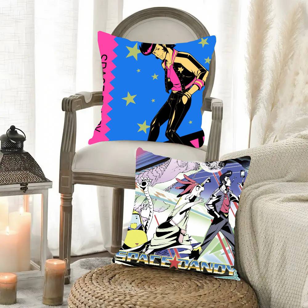 Space D-Dandy Anime Pillow Case Fashion Square Pillowcase Bedroom Sofa Room Ins Decoration Leisure