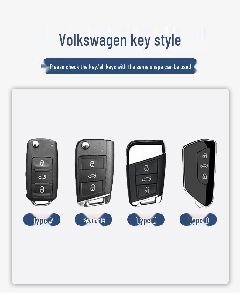 2023 Volkswagen Key Cover for Tiguan L, Sagitar, Passat, Lamando, ID.3, Teramont X, Lavida, Golf
