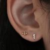 Less is more 14K gold triple earring