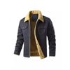 Herren Übergröße Samt Verdickt Lammfell Lässig Warm Werkzeug Baumwolle Herrenjacke Jacke Revers Papa Oberteil
