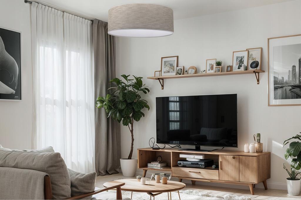 STONE PLEXI CEILING LAMP MEDIUM BEIGE 50CM