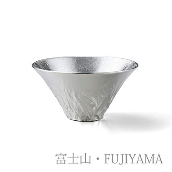 Nousaku Katakuchi Large Mount Fuji Tin and Gold Leaf Set e00084 - (Paulownia Box)