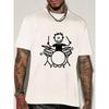 European Sizes Men'S Summer Casual Crew Neck T-Shirt with Drummer Print, Regular Fit Short Sleeve Tee for Adults