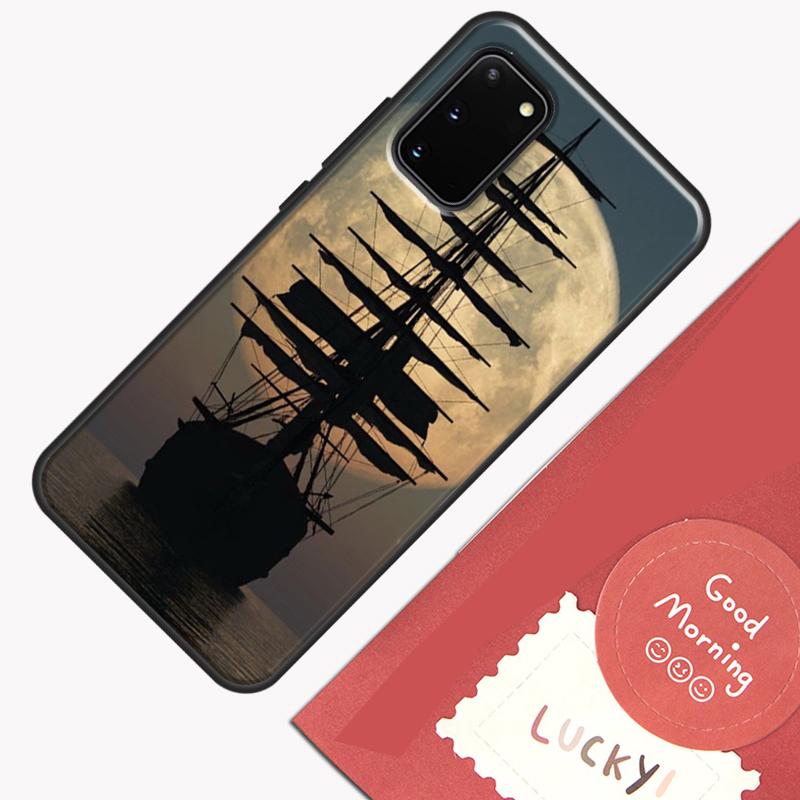 Sailing Pirate Ship Boat Phone Case For Samsung Galaxy S25 S24 S20 S21 S22 S23 Ultra S9 S10 Plus S25 FE Cover Shell