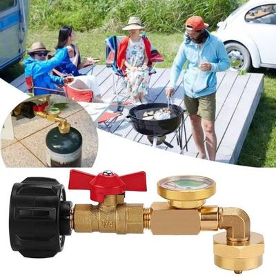 Adjustable Gas Tank Connector Leak-proof Brass QCC1 Propane Refill Adapter Explosion-proof 90 Degree Elbow