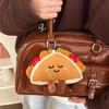 Creative Plush Sandwich Keychain Cute Cartoon Taco Doll Pendant Car Keychain Plush Doll Backpack Decorative Accessories Gift