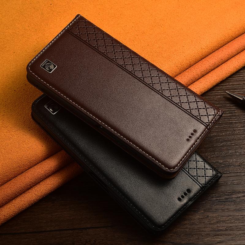 Napa Inner Grid Genuine Leather Flip Case for Samsung Galaxy A20 A30 A40 A50 A60 A70 A80 A90 A11 A21 A31 A41 A51 A71 Cover Cases
