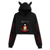 Kakegurui Cat Ear Anime Crop Top Hoodie for Women