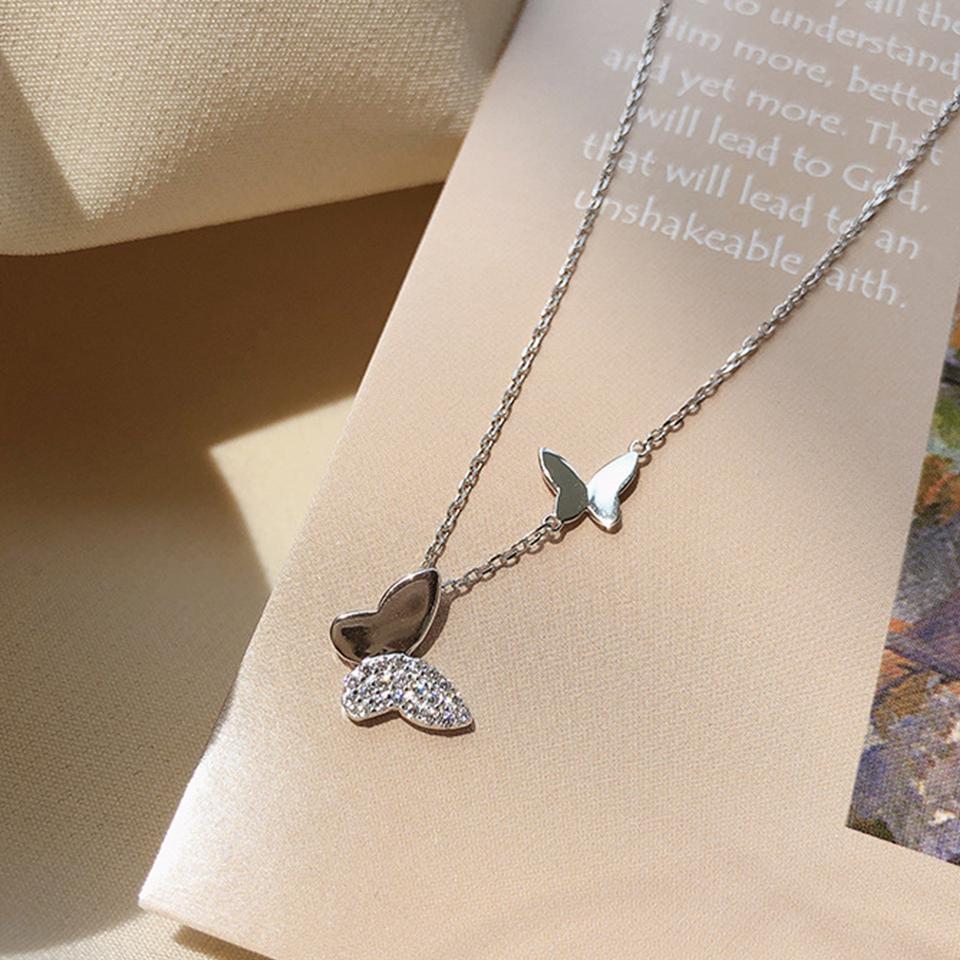 PANJBJ 925 Sterling Silver Mint Green Stone Necklace for Women Geometry Block Sweet Design Special Jewelry Gift Dropshipping