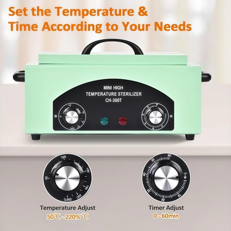 Sterilizer Cabinet Dry Heat Tool Disinfection Box for Nail Salon Dental Barber Shop High Temperature Cleaning Machine Metal Tool