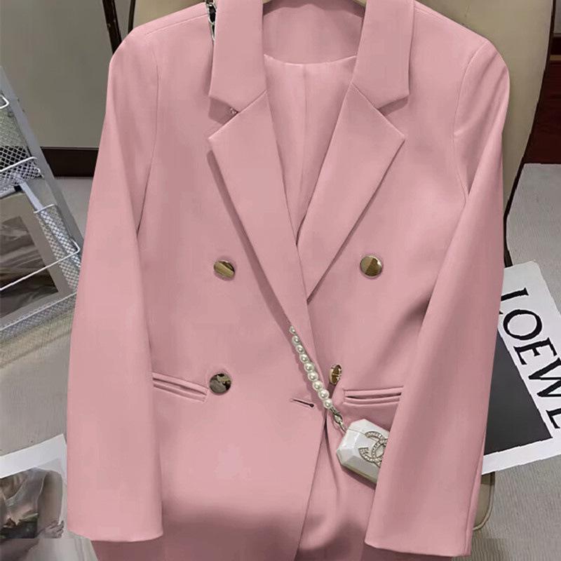 2025 Women's Pink Slim Fit Street Style Blazer - Elegant, Modern Suit Jacket