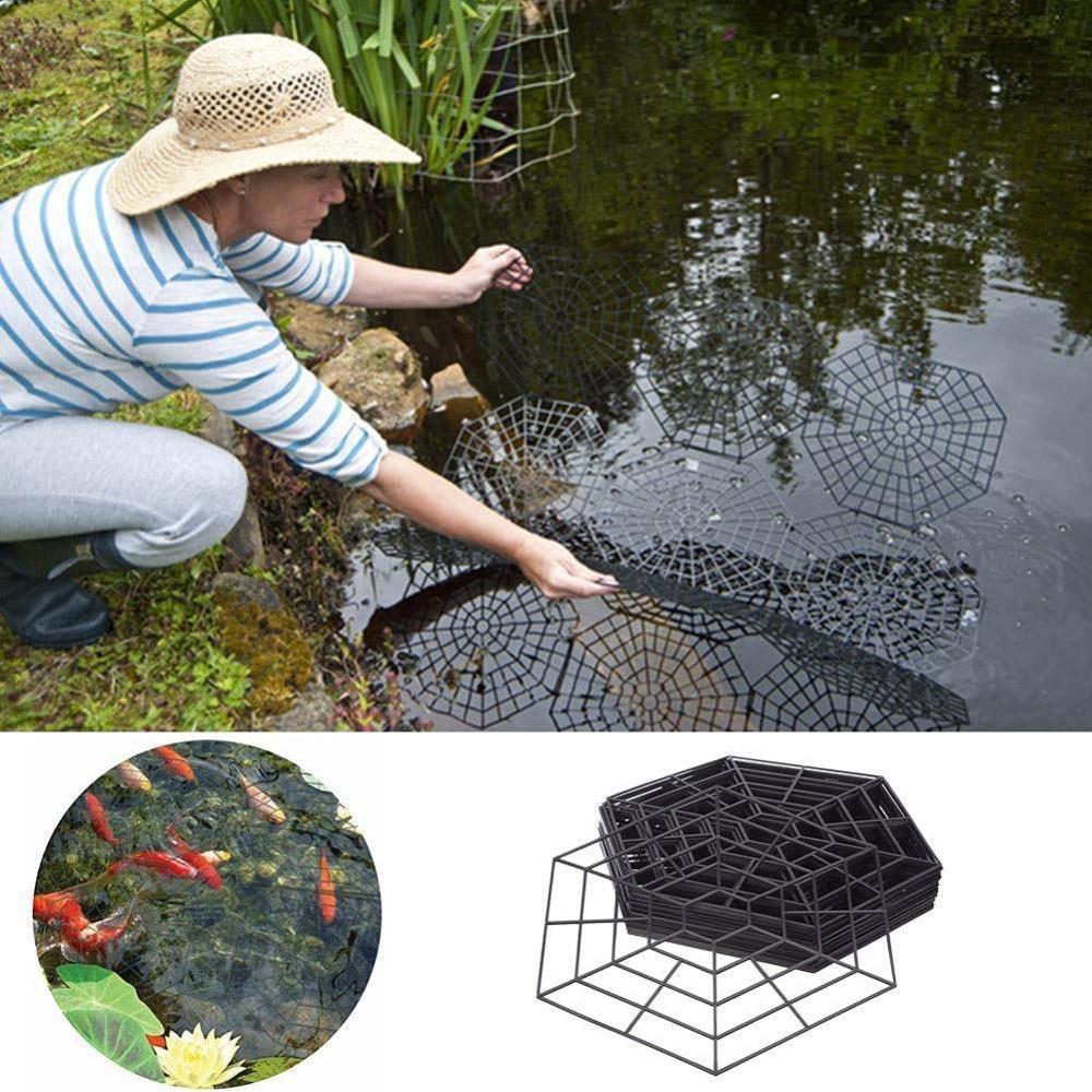 10pcs Plastic Pond Fish Guard Floating Net UV-resistant Protective Cover Pond Protectors Net Garden