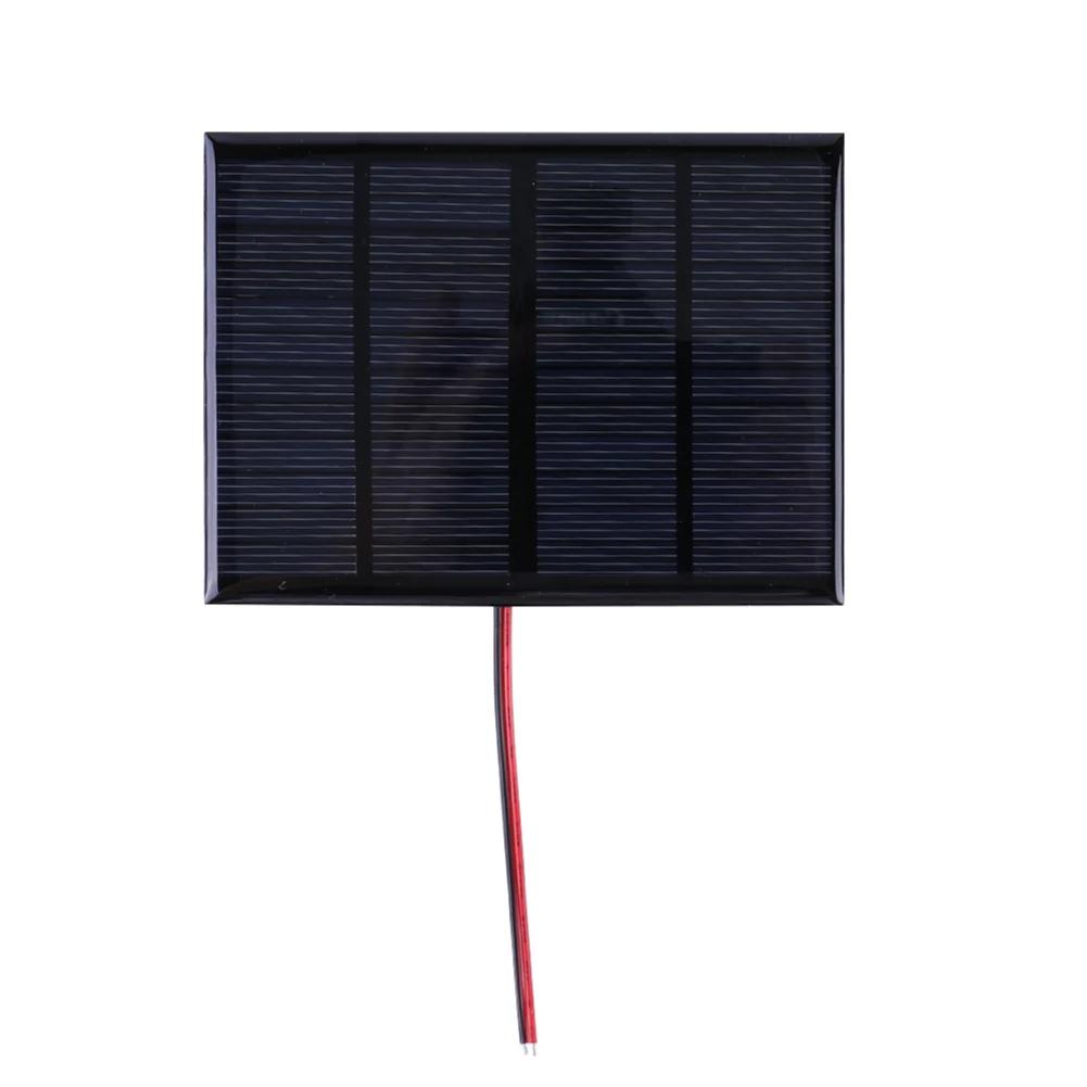 3/5W 5/12V Small Solar Cell with Cable Solar Panel DIY Polysilicon Solar Epoxy Cell Charger for 9-12V Battery/Mobile Phone