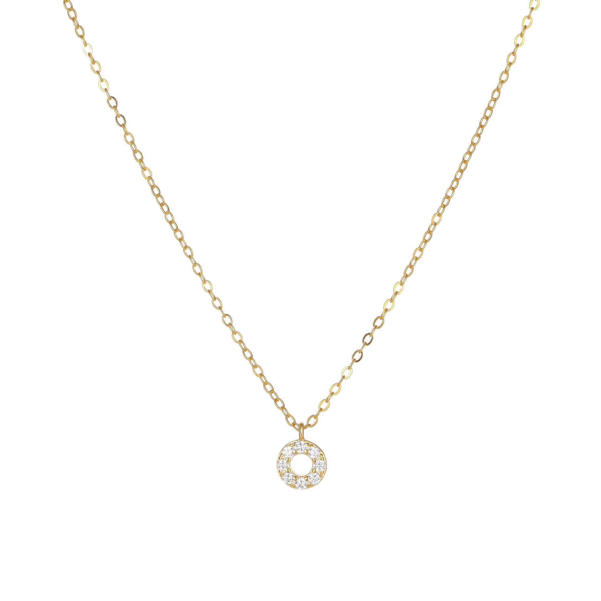 Women s S925 Sterling Silver Zirconia Circle Pendant Necklace - Light Luxury Clavicle Design S925 Silver