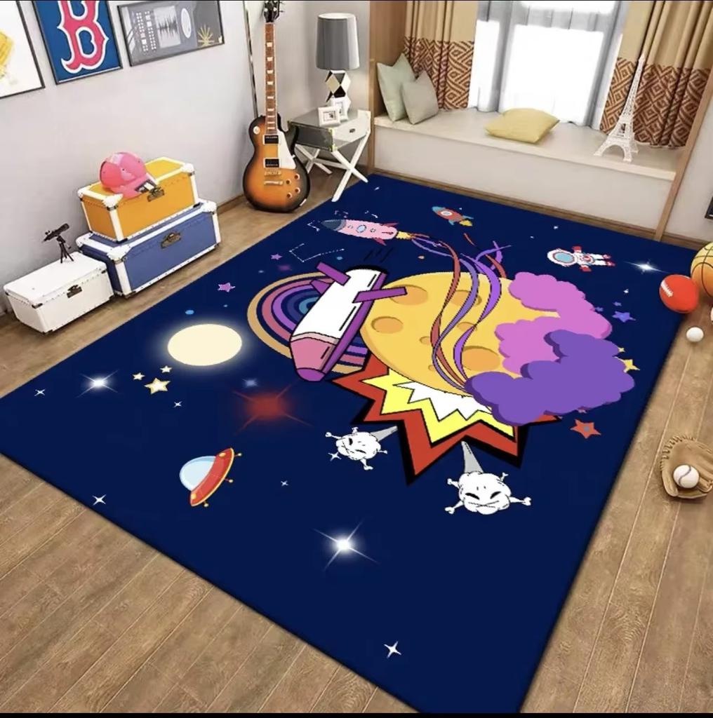 Cartoon Hopscotch Carpet Non-Slip Children's Room Study Table and Chair Mat Kindergarten Play Floor Mat Home Decoration