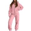 Damen Freizeit Kapuzenpullover Jacke Set für Herbst Winter, Bequemes Mode Outfit