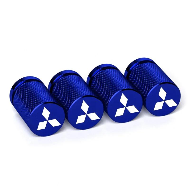 4PCS Laser Logo Alloy Car Wheel Stem Valve Caps For Mitsubishi Ralliart ASX Galant Mirage L200 Xpander Pajero Tire Decoration