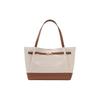 Artificial Leather Tote Bag, Shopping Bag, Shoulder Bag, Handbag Large Women's Vanilla & Acorn Brown 35S3G6RT3B-150