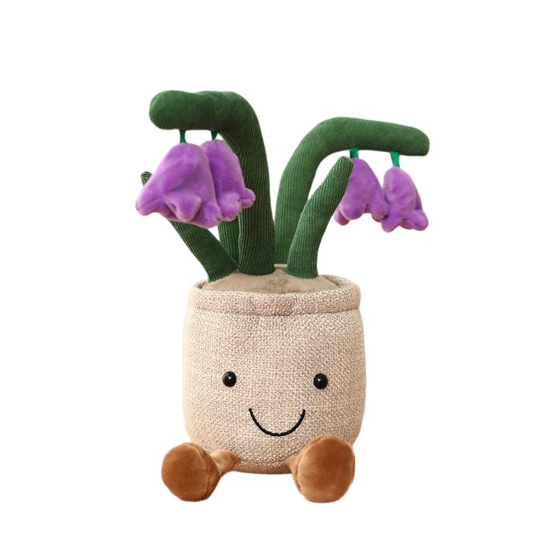 Smiling Flowerpot Flower Pot Plush Toy Stuffed Tulip Hareball Succulent Plant Mushroom Plushie Decor Gift