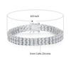 European-American Hip-Hop Double Row 3MM Inlaid Zircon Tennis Bracelet