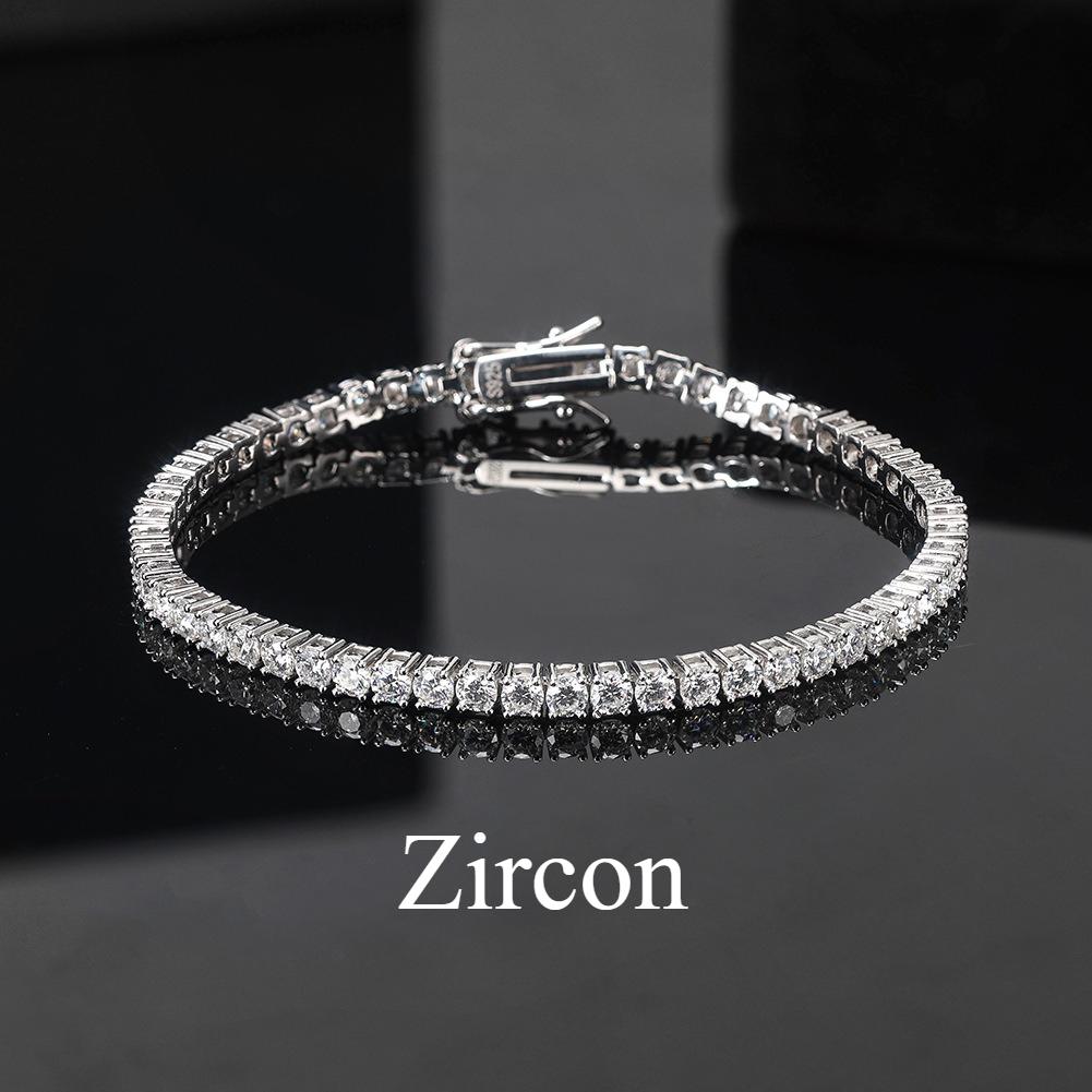 

925 Silver Moissanite Tennis Bracelets High Quality for Women Wedding Jewelry Accessories Fashion 5A Zircon Gift 16cm&3MM