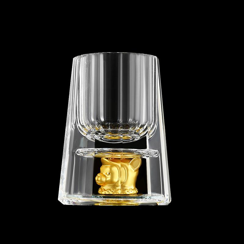 Zodiac Crystal Glass Spirit Glass Wine Dispenser 12 Small Wine Glasses Household Party One Cup Simple