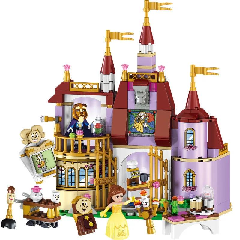 Anime Frozen Princess Ice Castle Set Building Blocks Model Brick Mini Figure Kid Girl Gifts Toy Garden Compatible With