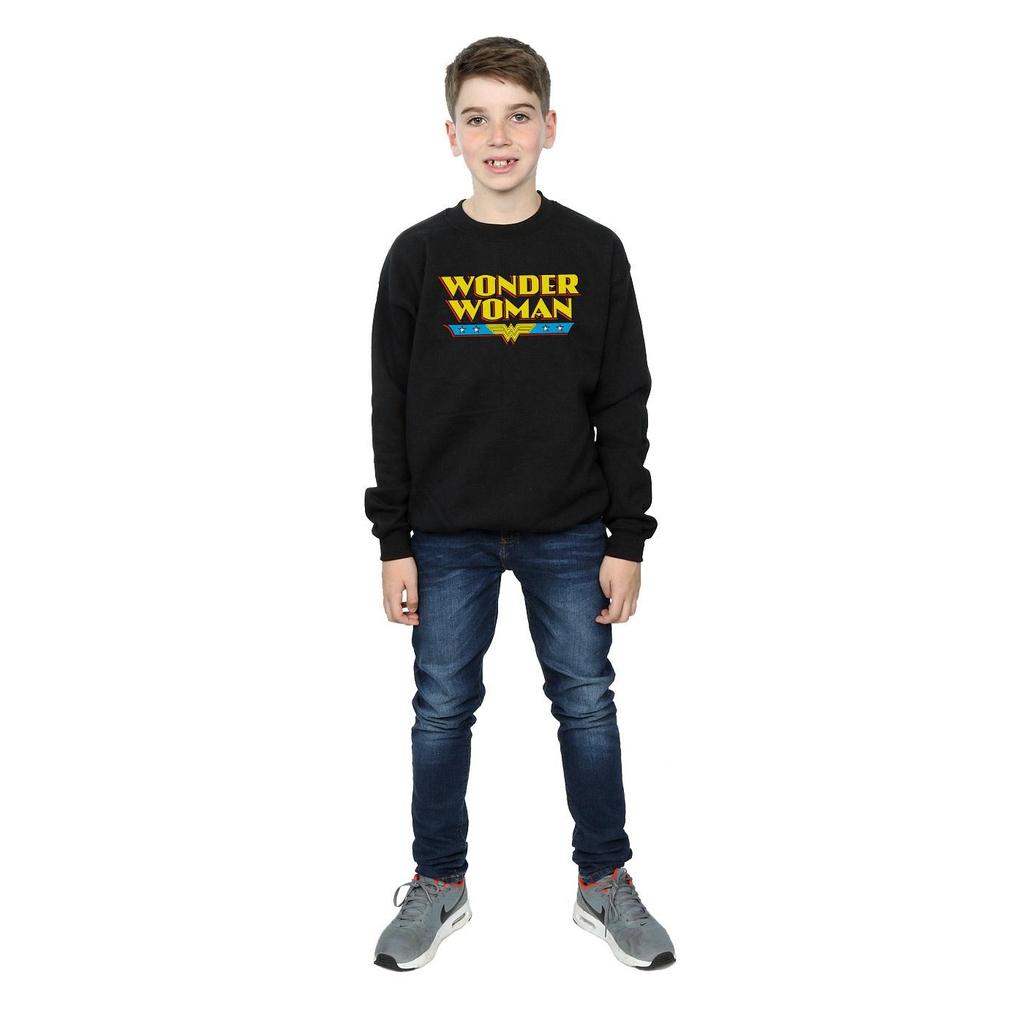 DC Comics Boys Wonder Woman Text Logo Sweatshirt