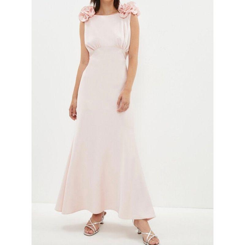 

Экспорт Однотонное Высококачественное Текстурное Новинка Элегантная Леди Сексуальное Открытая Спина Трехмерный Цветок Розовое Вечернее Платье Pink X L(Uk 14)