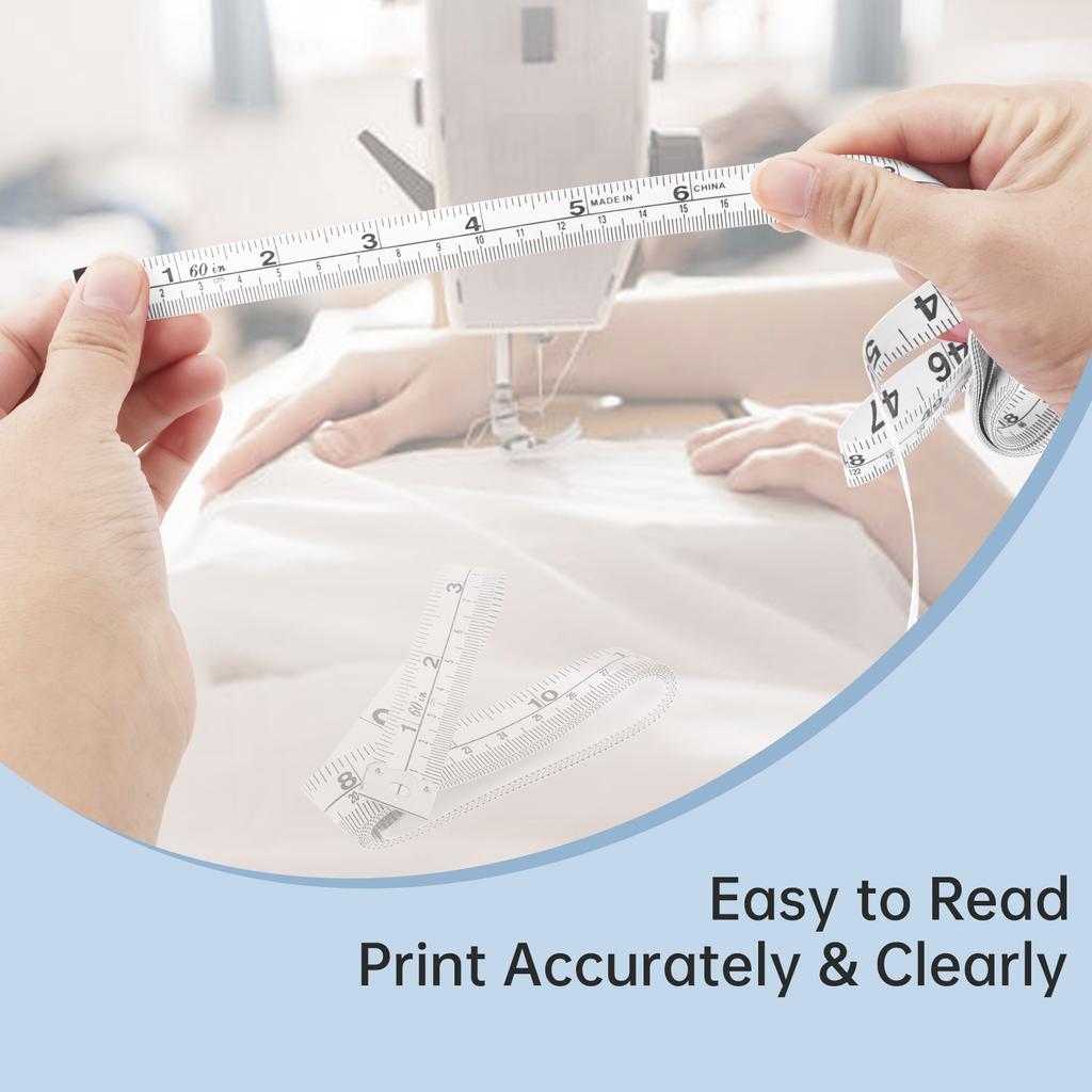 1520mm 60 Inch Flexible Soft Tape Measure Triple Color White Black Sewing Tailoring Measurement Ruler