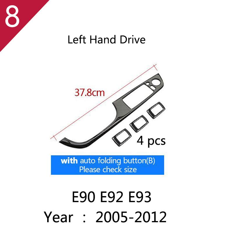 Carbon Fiber Gear Shift Panel Trim Sticker for BMW 3 Series E90 E92 E93 2005-2012 Car Inner Center Control Decorative Accessory