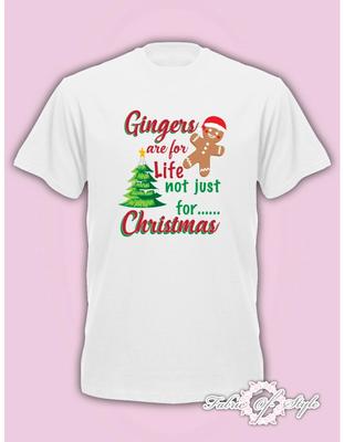 Gingers Are For Life Not Just For Christmas Funny Mens T- Shirt White