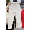 Women's Fall High-Waisted Slim-Fit Fleece-Lined Skinny Pants Corduroy Straight-Leg Harem Pants