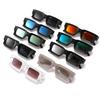 Retro Square Sunglasses for Women - Small Frame, Color Mirror Lenses, Versatile European & American Street Style