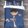 Detective Boy Duvet Cover Set With Pillowcase 2 Pcs For Kids Boys,3D Anime Pattern Comforter Cover Soft Conan Theme Quilt Cover