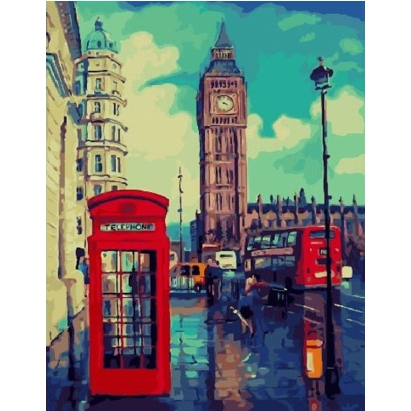 

5D DIY Алмазная картина Живописная башня Алмазная вышивка Набор для вышивки крестом Полный горный хрусталь Мозаика Домашний декор Square 50x70cm