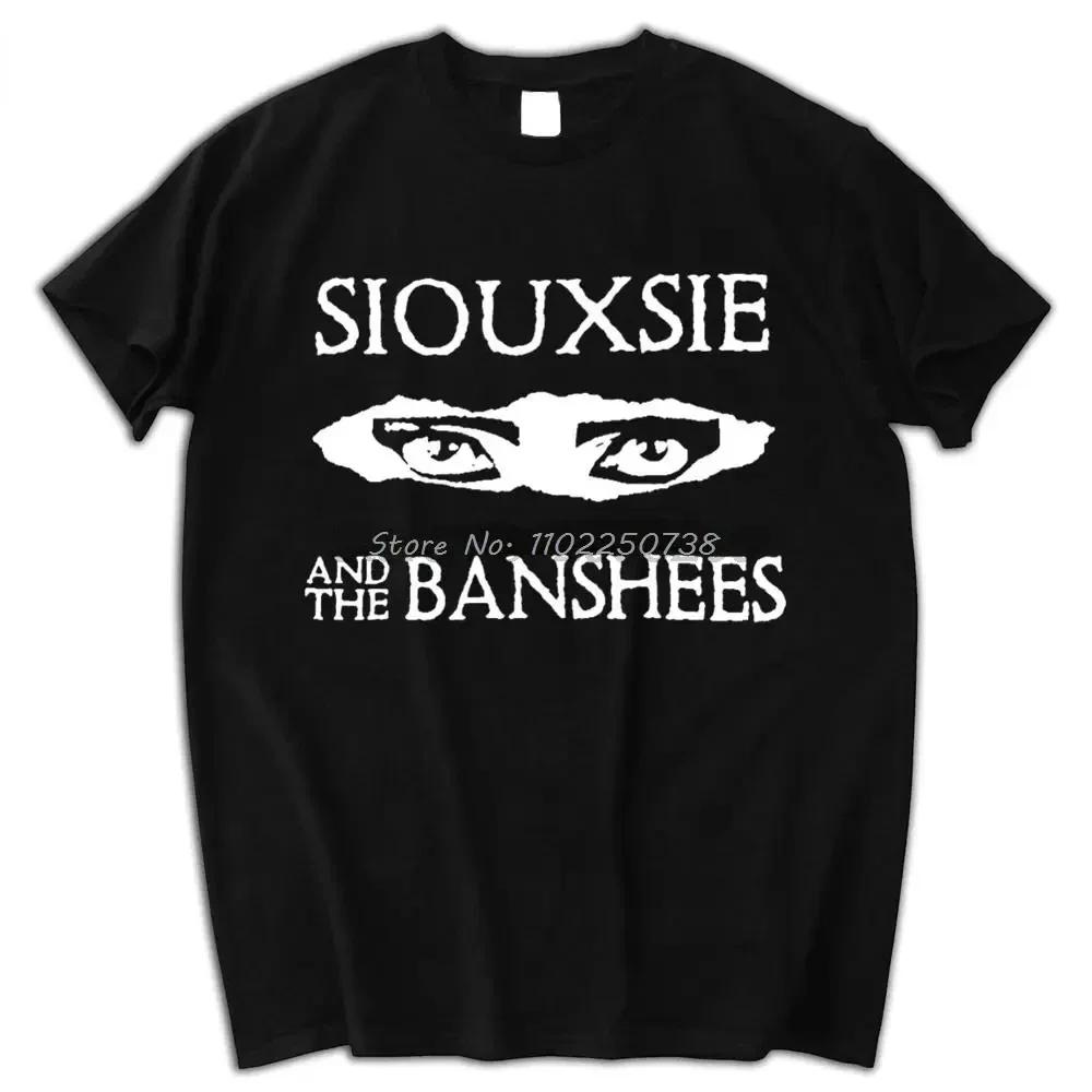Women Men Tshirt Harajuku Siouxsie and The Banshees Men T Shirt Cool Goth Punk Eyes Graphic Tshirts The Cure Ropa Hombre#Color