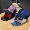 Korean-style Trendy Holiday Celebration High-quality Handmade Rhinestone-embellished Baseball Cap for Women That Makes the Face Look Smaller and
